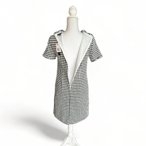 Violets and Roses Dress Size 0 Tweed Black White STITCH FIX NWT - Picture 3 of 6